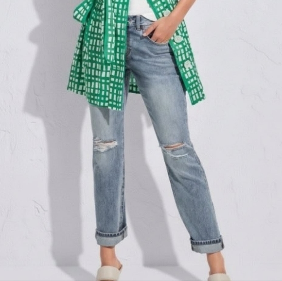 CAbi Denim - CAbi Light Wash Distressed Boyfriend Jeans